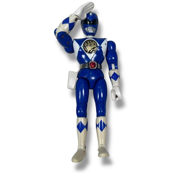 Bandai Mighty Morphin Power Rangers Blue Ranger Action Figure 8" Loose 1994 - Picture 1 of 8